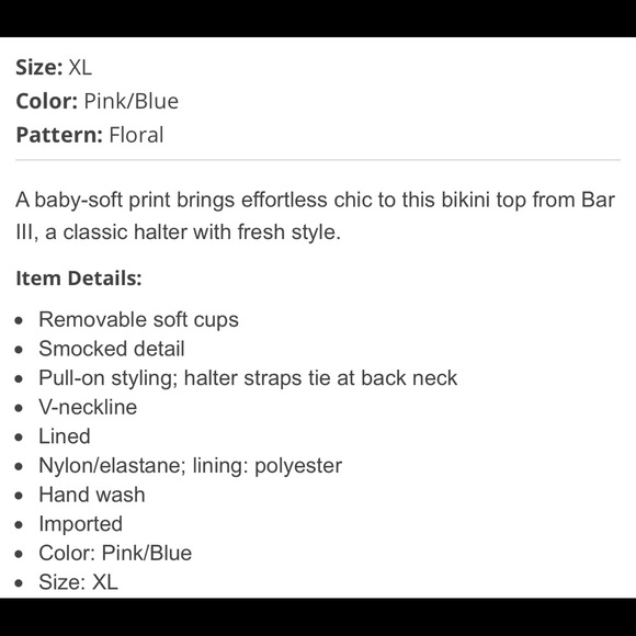 🦋Bar lll Tropical Garden Bikini Top🦋 - Picture 7 of 7